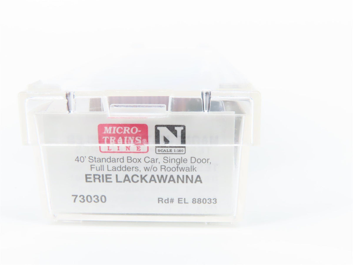 N Scale Micro-Trains MTL 73030 EL Erie Lackawanna 40&#39; Single Door Box Car #88033