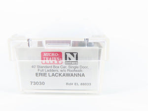 N Scale Micro-Trains MTL 73030 EL Erie Lackawanna 40' Single Door Box Car #88033