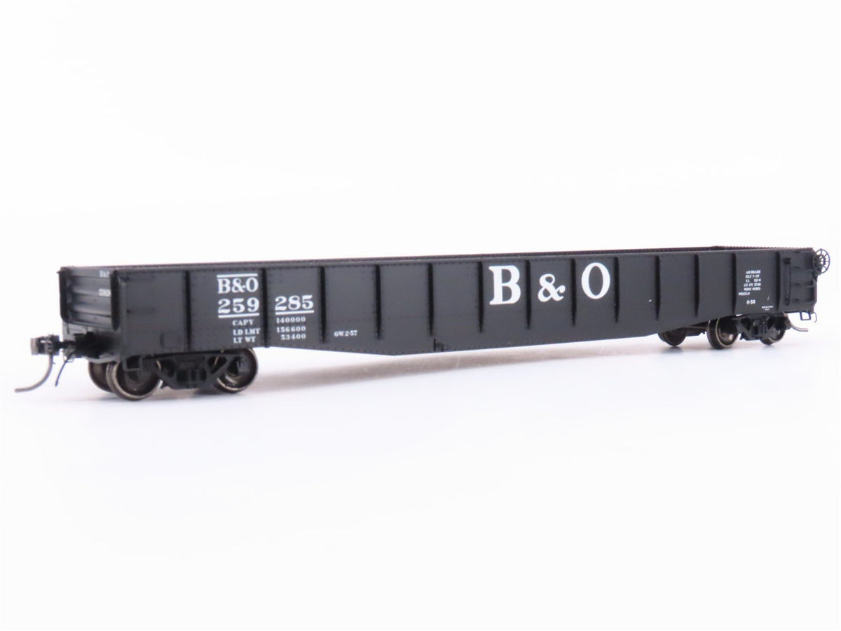 HO Scale Tangent 10930-03 B&amp;O Railway 1957 O-59 Repaint 52&#39; Gondola Car #259285