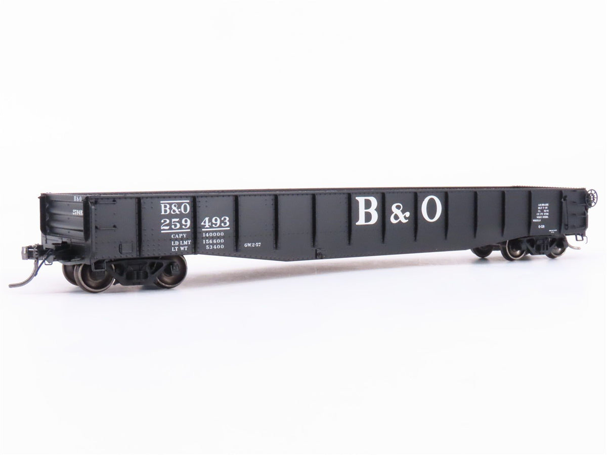 HO Scale Tangent 10930-05 B&amp;O Railway 1957 O-59 Repaint 52&#39; Gondola Car #259493