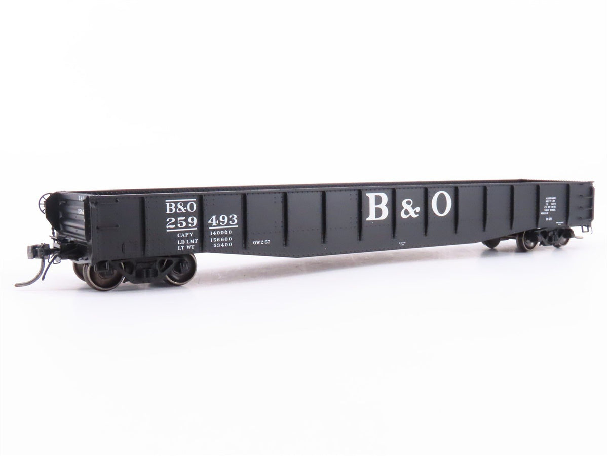 HO Scale Tangent 10930-05 B&amp;O Railway 1957 O-59 Repaint 52&#39; Gondola Car #259493