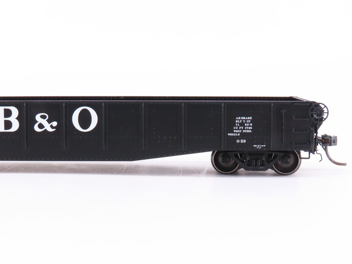 HO Scale Tangent 10930-06 B&amp;O Railway 1957 O-59 Repaint 52&#39; Gondola Car #259539