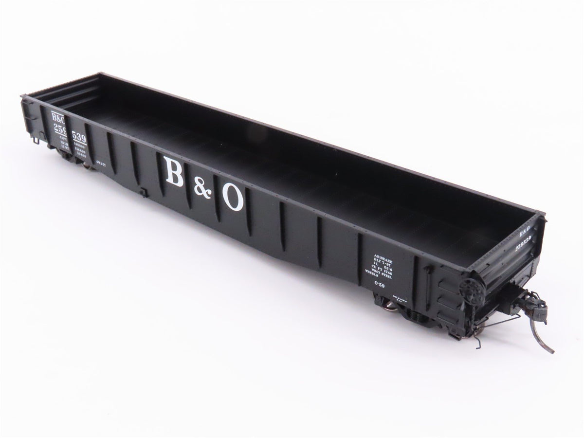 HO Scale Tangent 10930-06 B&amp;O Railway 1957 O-59 Repaint 52&#39; Gondola Car #259539