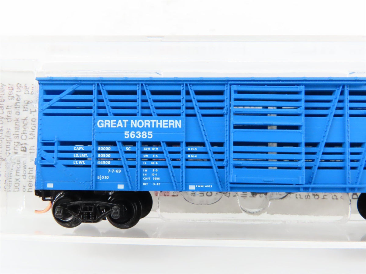 N Scale Micro-Trains MTL 35170 GN Big Sky Blue 40&#39; Despatch Stock Car #56385