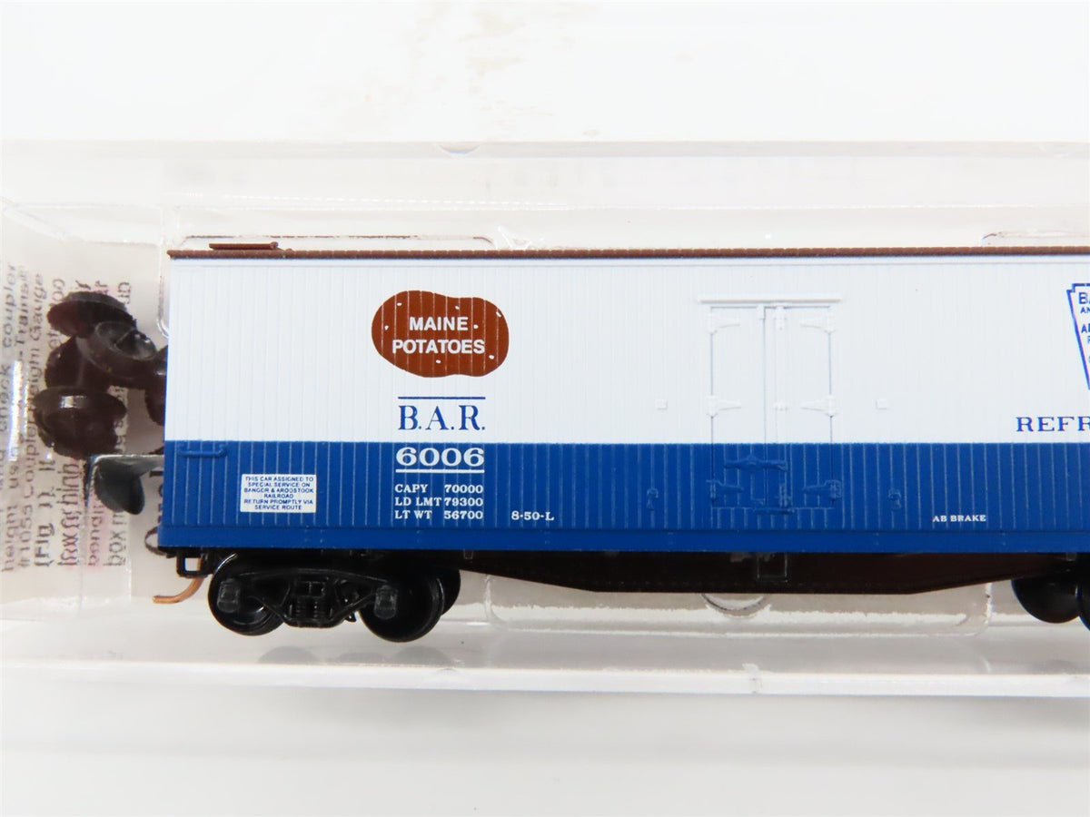 N Scale Micro-Trains MTL 49550 BAR Maine Potatoes 40&#39; Wood Reefer #6006