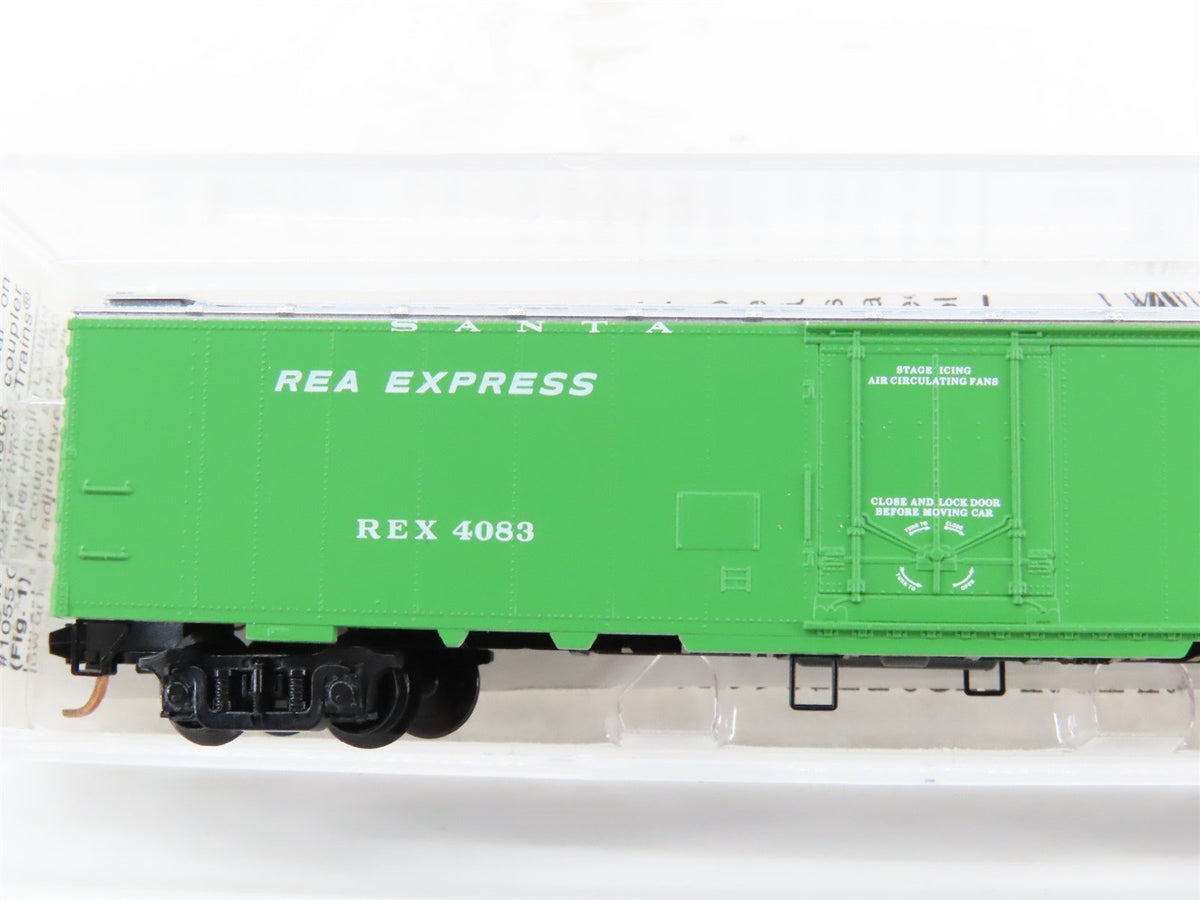 N Scale Micro-Trains MTL 52030 REX Santa Fe REA Express 52&#39; 2&quot; Steel Reefer 4083