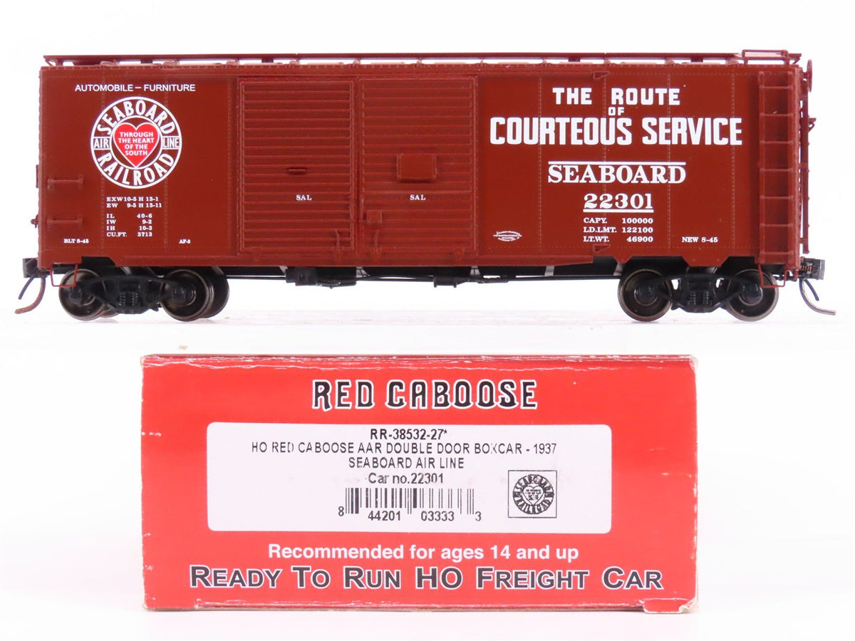 HO Scale Red Caboose RR38532-27 SAL &quot;Courteous Service&quot; 40&#39; Boxcar #22301