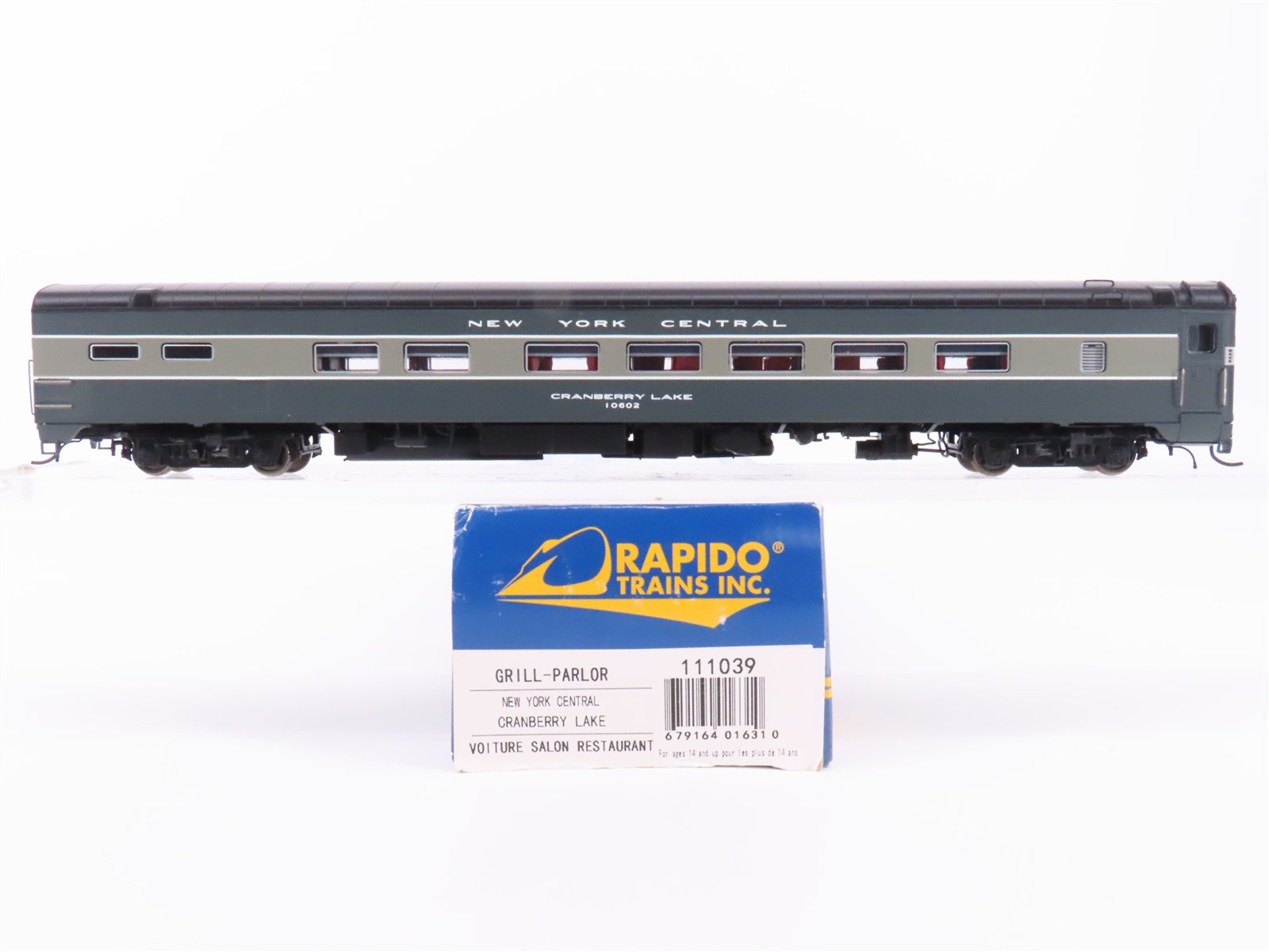 HO Scale Rapido 111039 NYC Railway Grill-Parlor Salon Passenger Car #10602