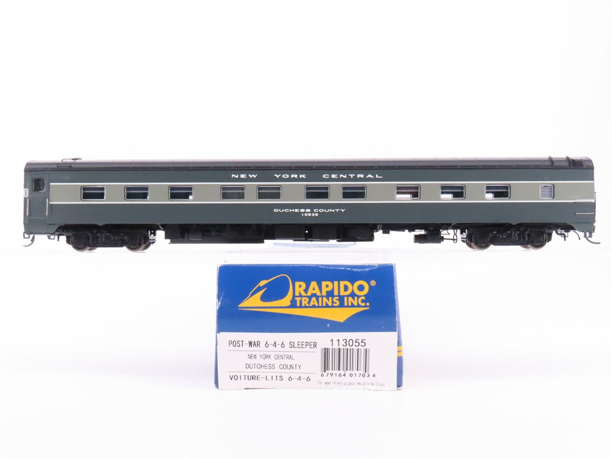 HO Scale Rapido 113055 NYC Railway Post War 6-4-6 Sleeper Passenger Car #10539