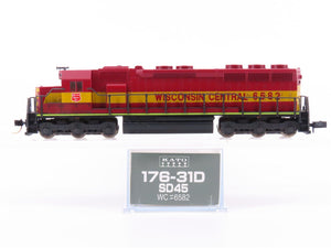 N Scale KATO 176-31D WC Wisconsin Central EMD SD45 Diesel Locomotive #6582