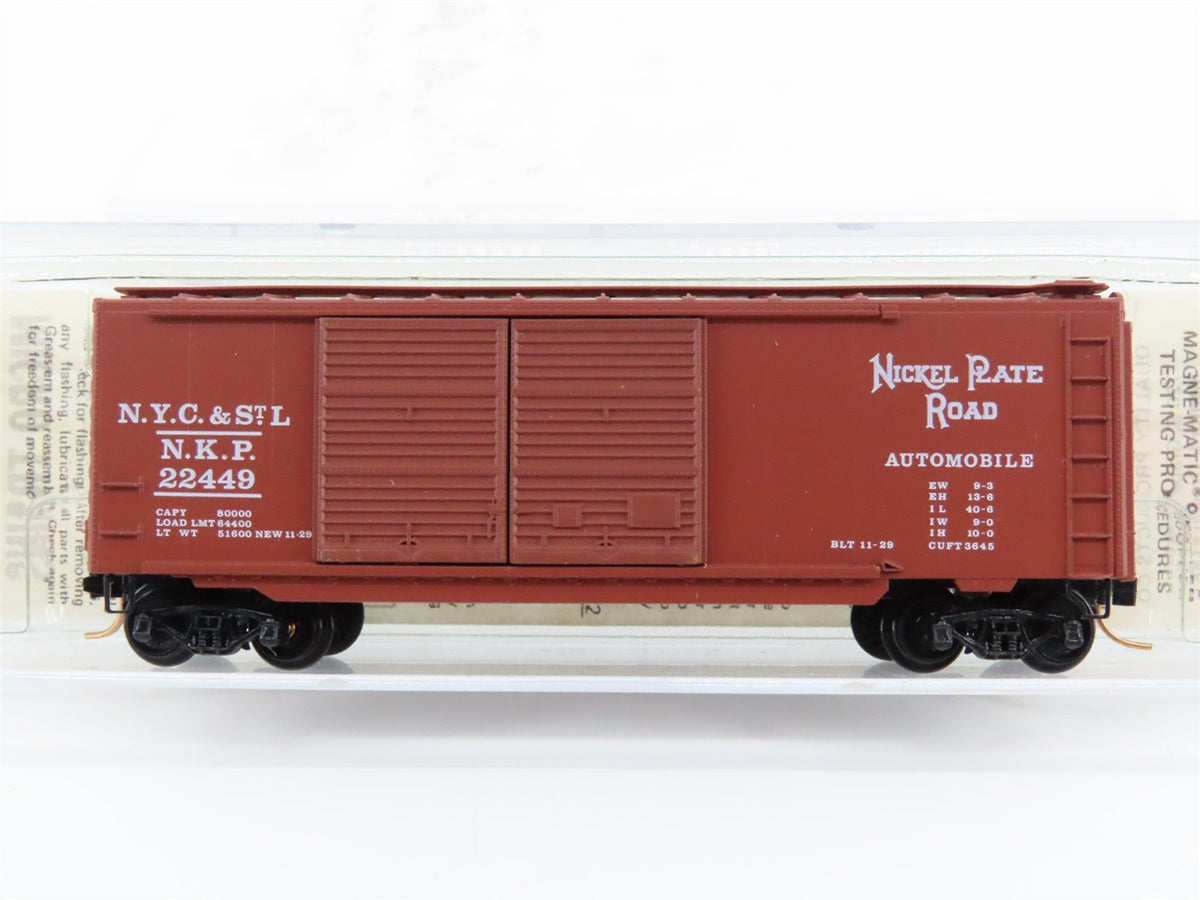 N Kadee Micro-Trains MTL 23100 NYC&amp;STL NKP Nickel Plate Road 40&#39; Box Car #22449