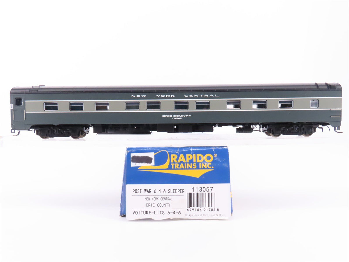 HO Scale Rapido 113057 NYC Railway Post War 6-4-6 Sleeper Passenger Car #10539