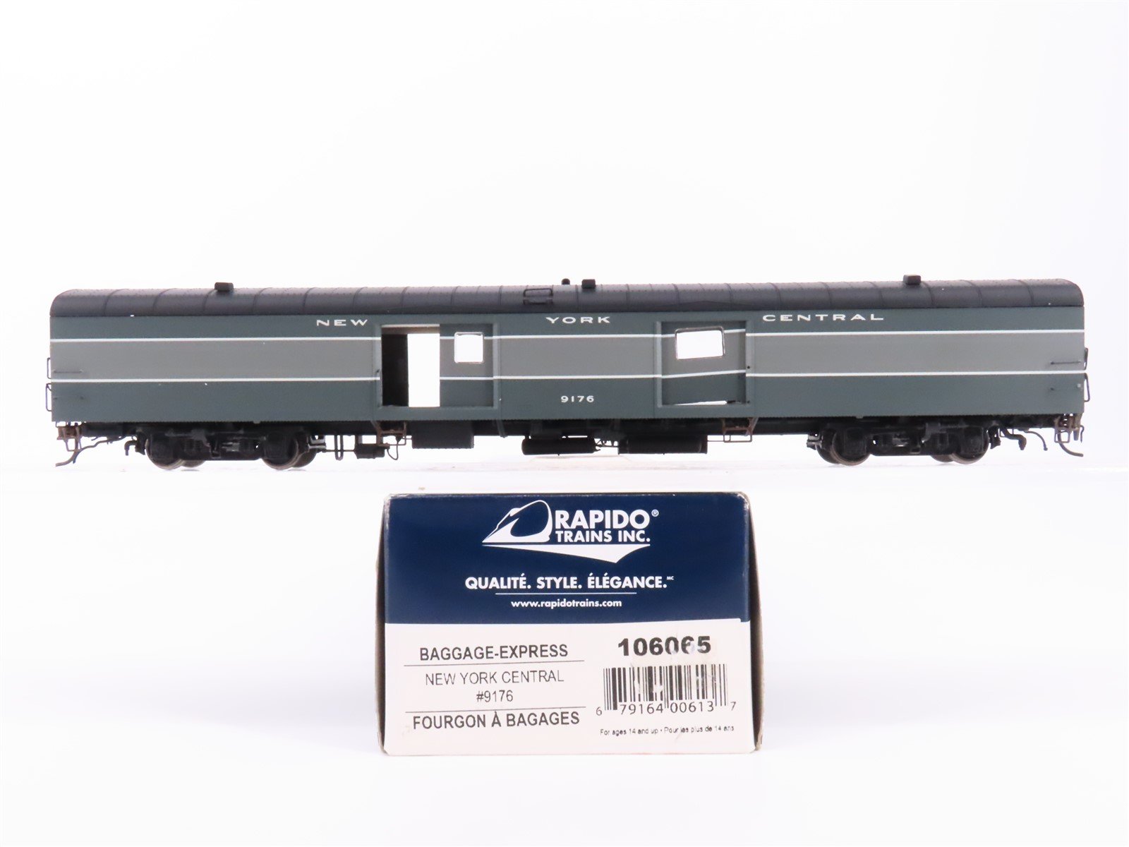 HO Scale Rapido 106065 NYC New York Central Baggage-Express Passenger Car #9176