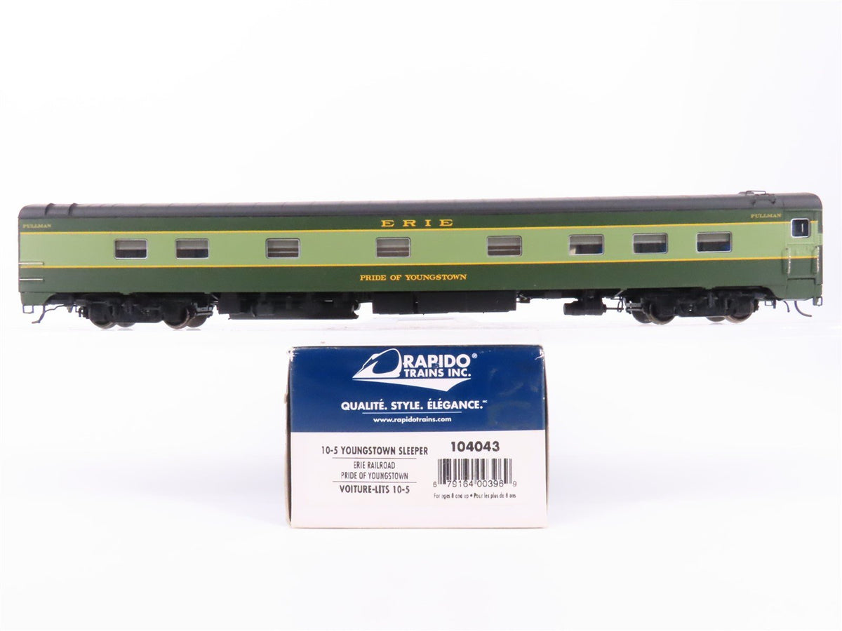 HO Scale Rapido 104043 Erie 10-5 Sleeper Passenger Car &quot;Pride of Youngstown&quot;