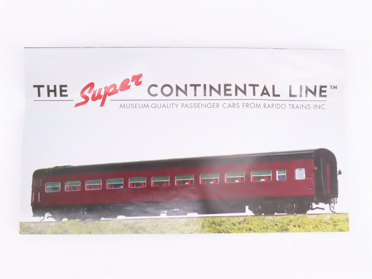 HO Scale Rapido 100184 Erie Railway Lightweight Coach Passenger Car #1014