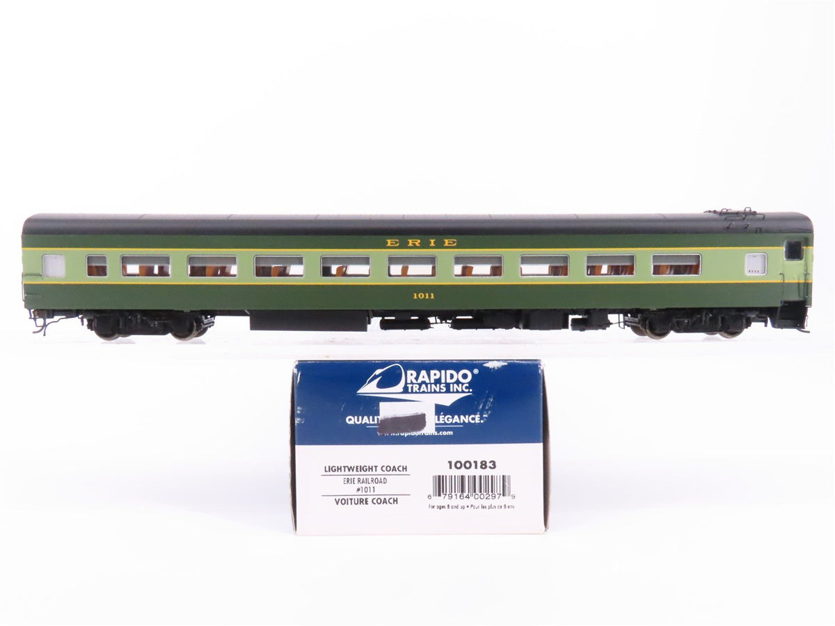 HO Scale Rapido 100183 Erie Railway Lightweight Coach Passenger Car #1011