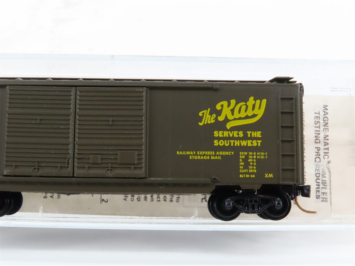 N Scale Kadee Micro-Trains MTL 23150 M-K-T Katy 40&#39; Double Door Box Car #45054