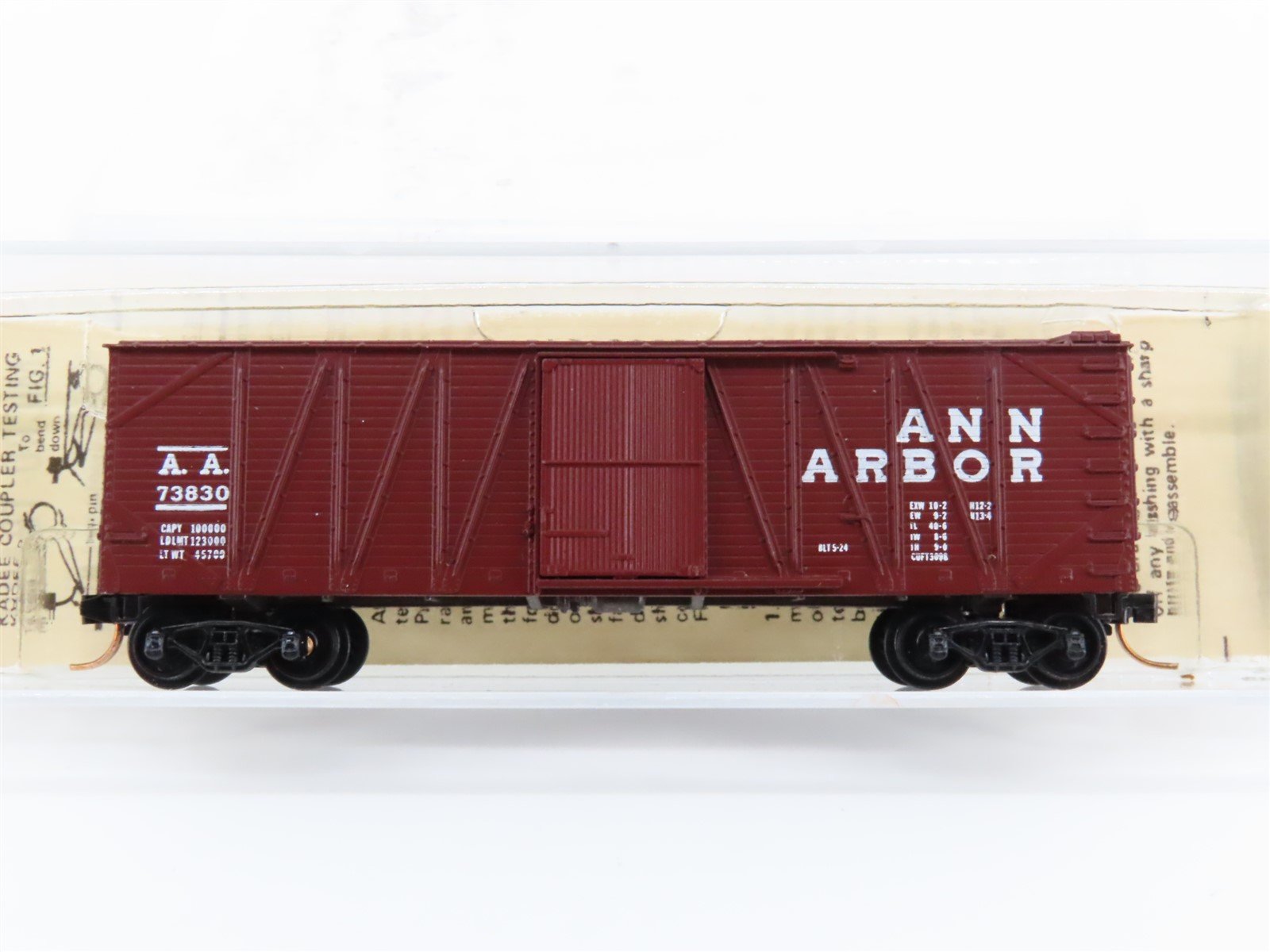 N Scale Kadee Micro-Trains MTL 28100 AA Ann Arbor 40' Single Door Box Car #73830