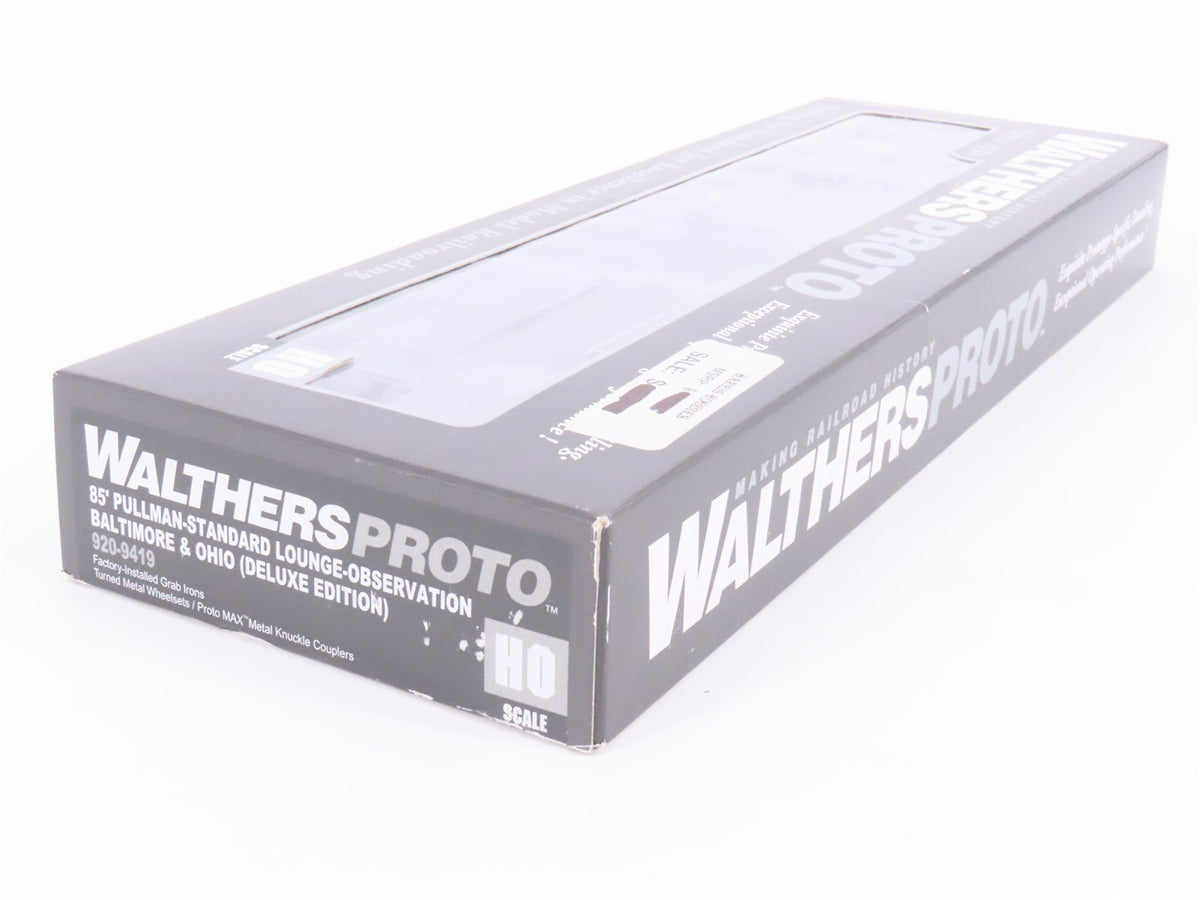 HO Scale Walthers Proto 920-9419 B&amp;O 85&#39; P-S Lounge-Obs Passenger Car &quot;Wawasee&quot;