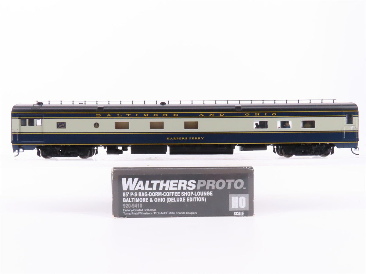 HO Walthers Proto 920-9410 B&amp;O 85&#39; P-S Lounge Passenger Car &quot;Harpers Ferry&quot;