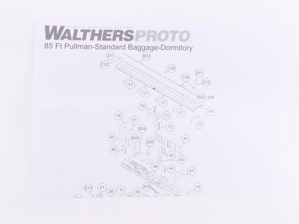 HO Walthers Proto 920-9410 B&amp;O 85&#39; P-S Lounge Passenger Car &quot;Harpers Ferry&quot;