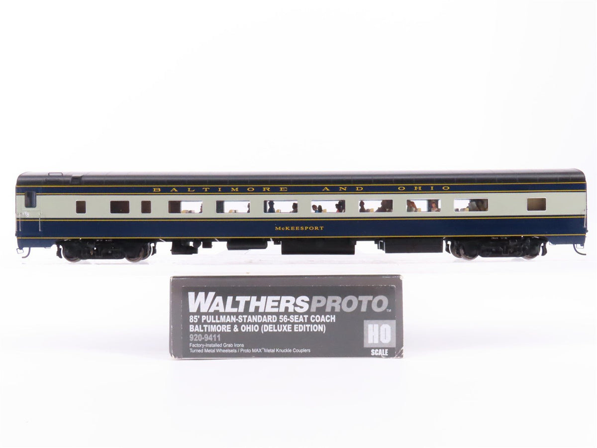 HO Walthers Proto 920-9411 B&amp;O 85&#39; P-S 56-Seat Coach Passenger Car &quot;McKeesport&quot;