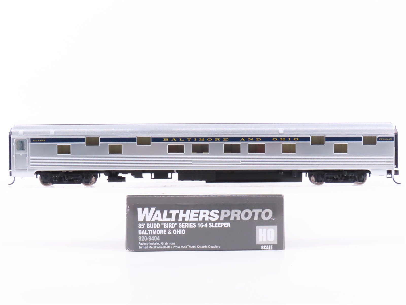 HO Scale Walthers Proto 920-9404 B&O 85' Budd 16-4 Sleeper Passenger Car