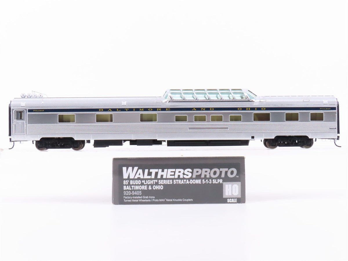 HO Scale Walthers Proto 920-9405 B&amp;O 85&#39; 5-1-3 Dome/Sleeper Passenger Car