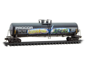 N Scale Micro-Trains MTL 98305086 PROX Procor 56' Tank Cars 2-Pack w/ Graffiti