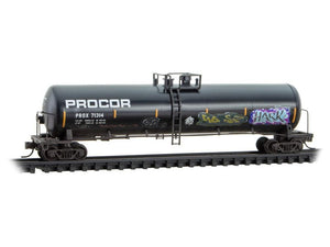 N Scale Micro-Trains MTL 98305086 PROX Procor 56' Tank Cars 2-Pack w/ Graffiti