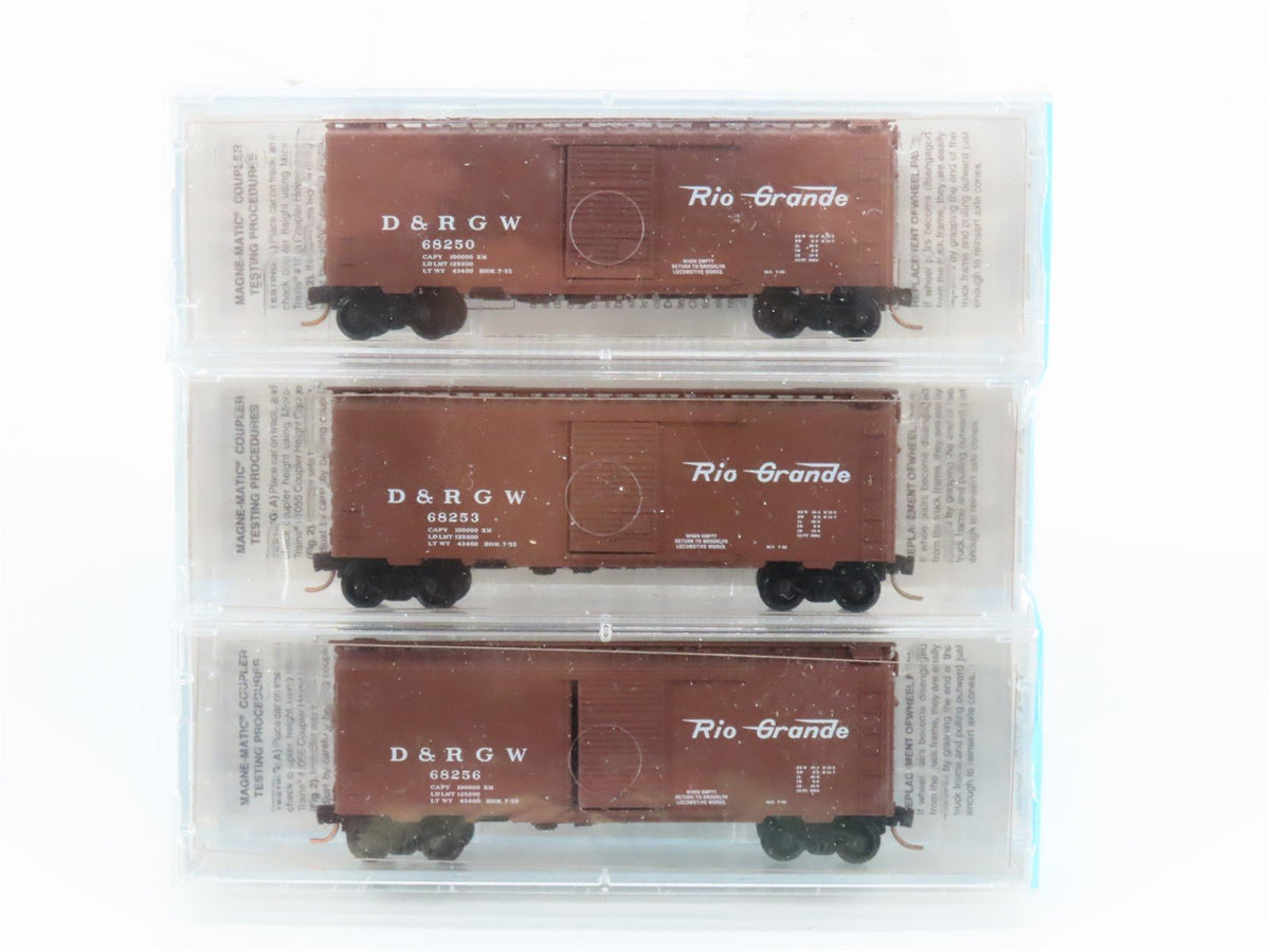 N Scale Micro-Trains MTL BLW 20000-1 D&amp;RGW Rio Grande 40&#39; Box Car 3-Pack Sealed