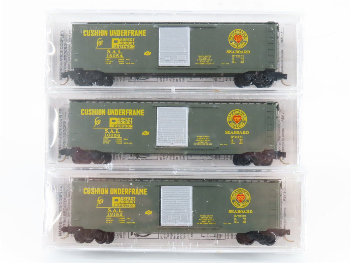 N Micro-Trains MTL Raleigh Rails SAL Seaboard Air Line Box Car 3-Pack Sealed