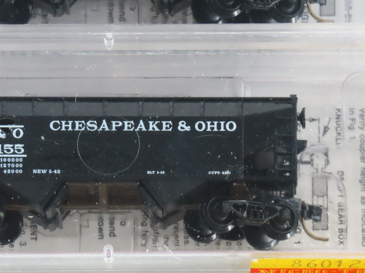 N Micro-Trains MTL 86012-2 C&amp;O Chesapeake &amp; Ohio 2-Bay Hopper 3-Pack Sealed