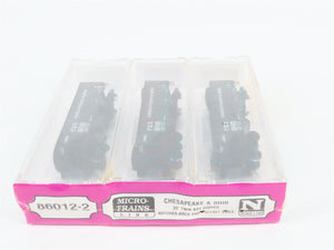 N Micro-Trains MTL 86012-2 C&O Chesapeake & Ohio 2-Bay Hopper 3-Pack Sealed