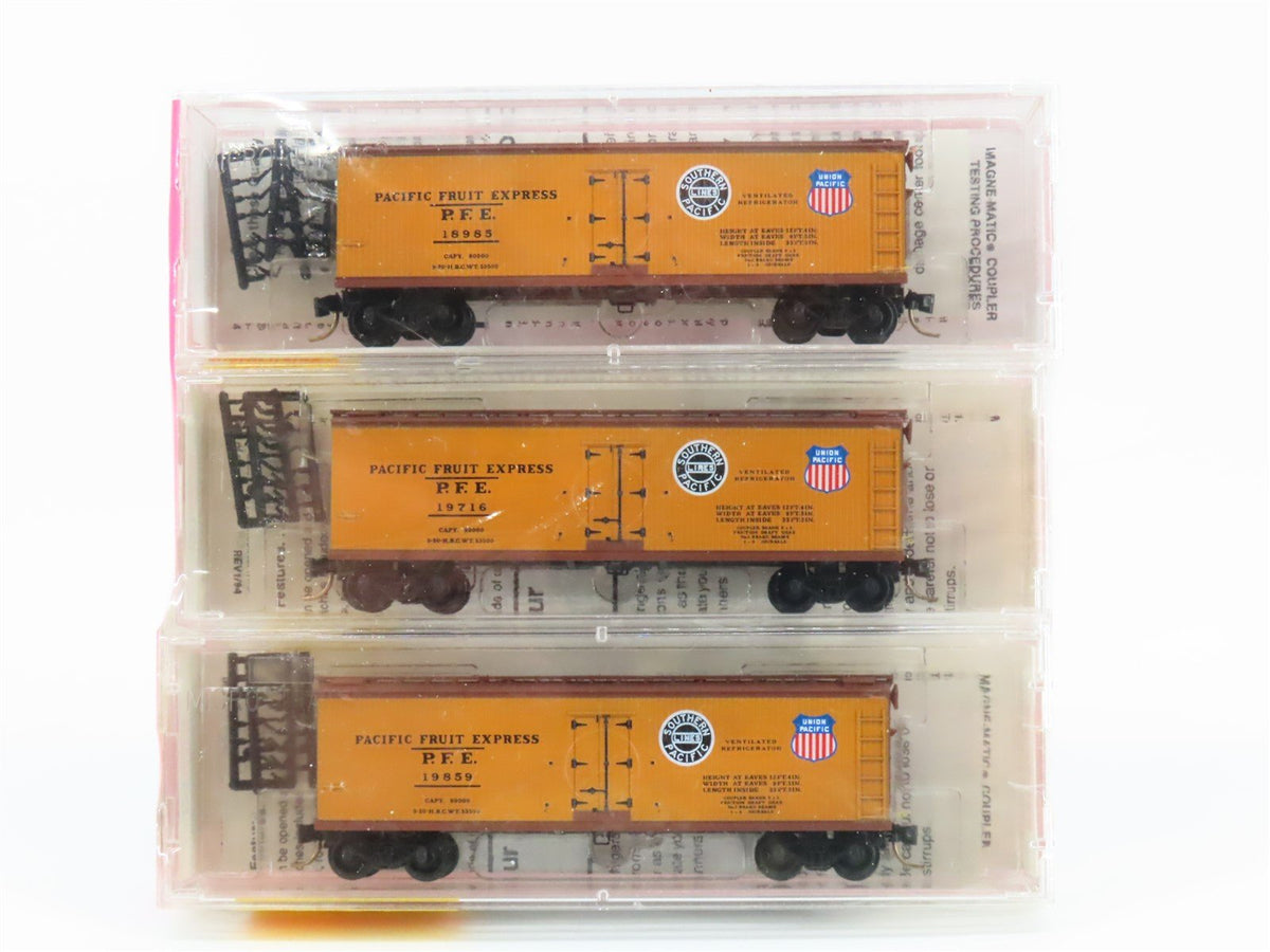 N Micro-Trains MTL 47062 SP UP PFE Pacific Fruit Express Reefer 3-Pack Sealed