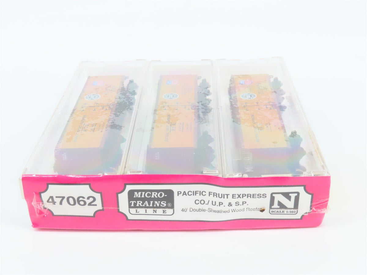 N Micro-Trains MTL 47062 SP UP PFE Pacific Fruit Express Reefer 3-Pack Sealed