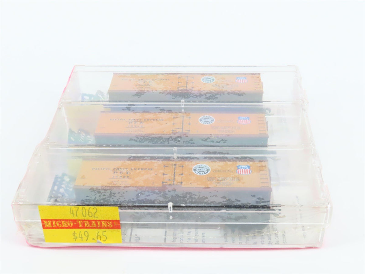 N Micro-Trains MTL 47062 SP UP PFE Pacific Fruit Express Reefer 3-Pack Sealed