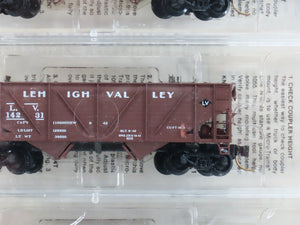 N Scale Micro-Trains MTL 57032 LV Lehigh Valley 2-Bay Open Hopper 3-Pack Sealed