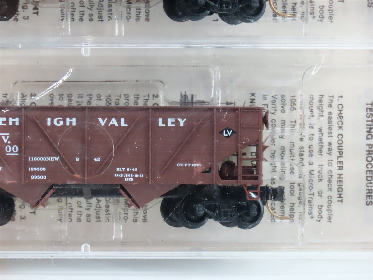 N Scale Micro-Trains MTL 57032 LV Lehigh Valley 2-Bay Open Hopper 3-Pack Sealed