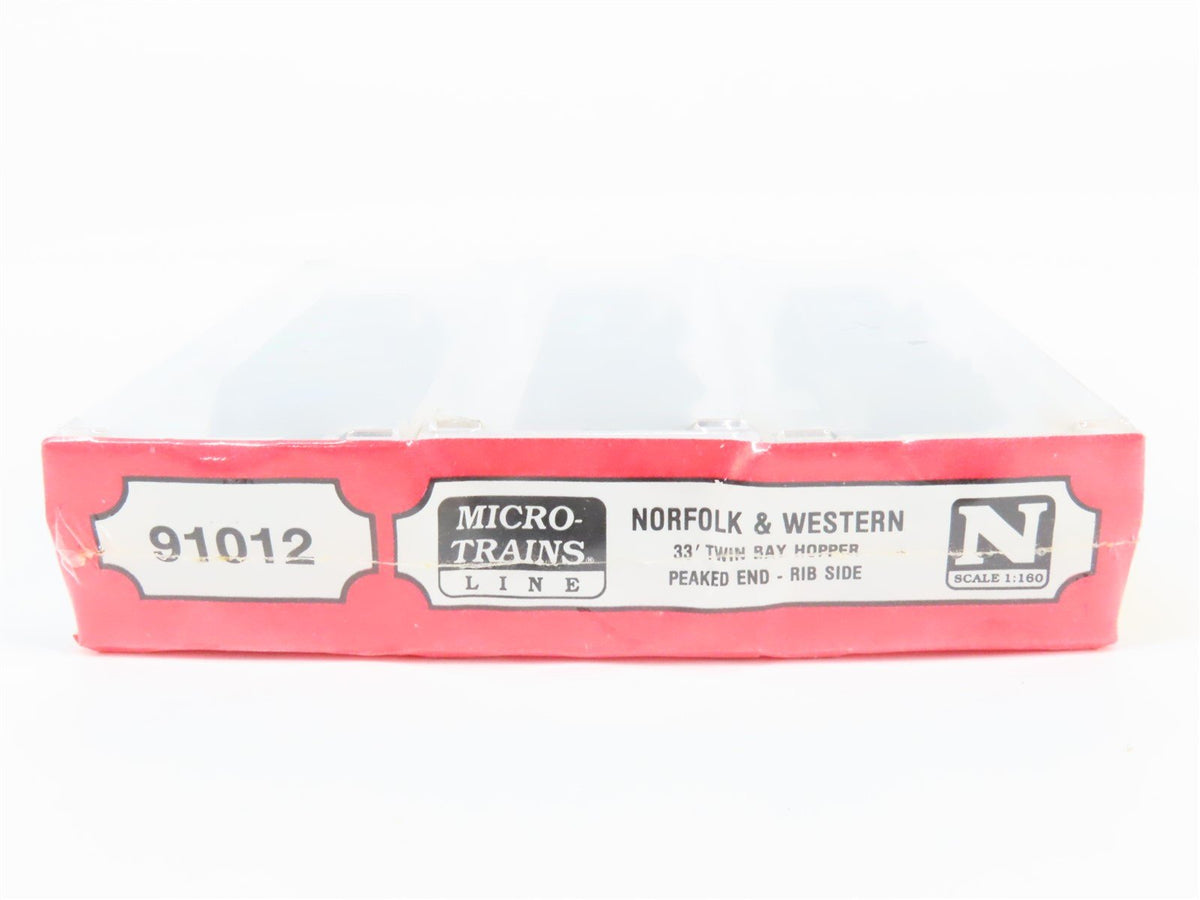 N Scale Micro-Trains MTL 91012 N&amp;W Norfolk &amp; Western 2-Bay Hopper 3-Pack Sealed