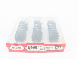 N Scale Micro-Trains MTL 91012 N&W Norfolk & Western 2-Bay Hopper 3-Pack Sealed