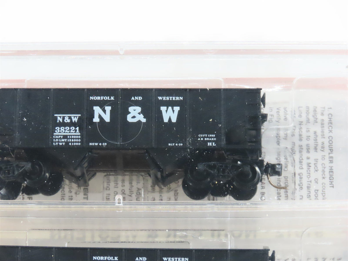 N Scale Micro-Trains MTL 91012 N&amp;W Norfolk &amp; Western 2-Bay Hopper 3-Pack Sealed