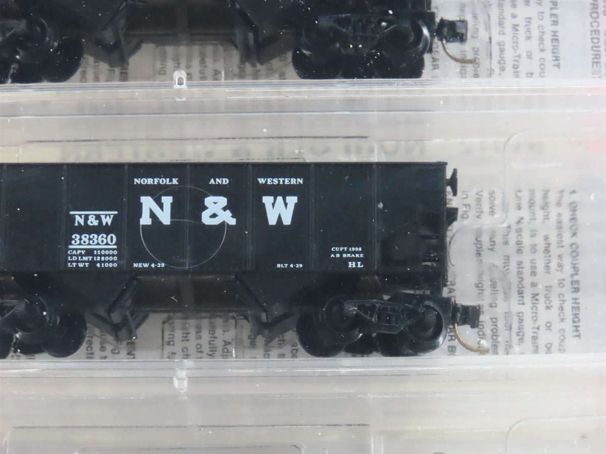 N Scale Micro-Trains MTL 91012 N&amp;W Norfolk &amp; Western 2-Bay Hopper 3-Pack Sealed