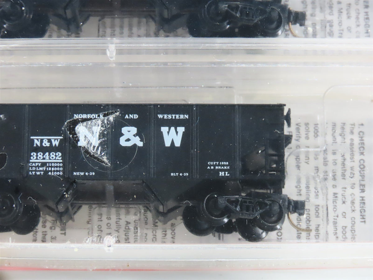 N Scale Micro-Trains MTL 91012 N&amp;W Norfolk &amp; Western 2-Bay Hopper 3-Pack Sealed