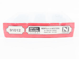 N Scale Micro-Trains MTL 91012 N&W Norfolk & Western 2-Bay Hopper 3-Pack Sealed