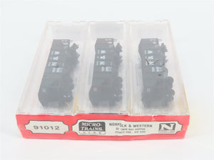 N Scale Micro-Trains MTL 91012 N&W Norfolk & Western 2-Bay Hopper 3-Pack Sealed