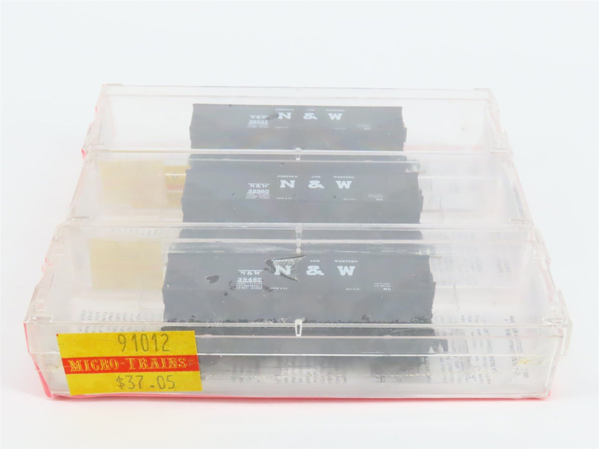 N Scale Micro-Trains MTL 91012 N&amp;W Norfolk &amp; Western 2-Bay Hopper 3-Pack Sealed