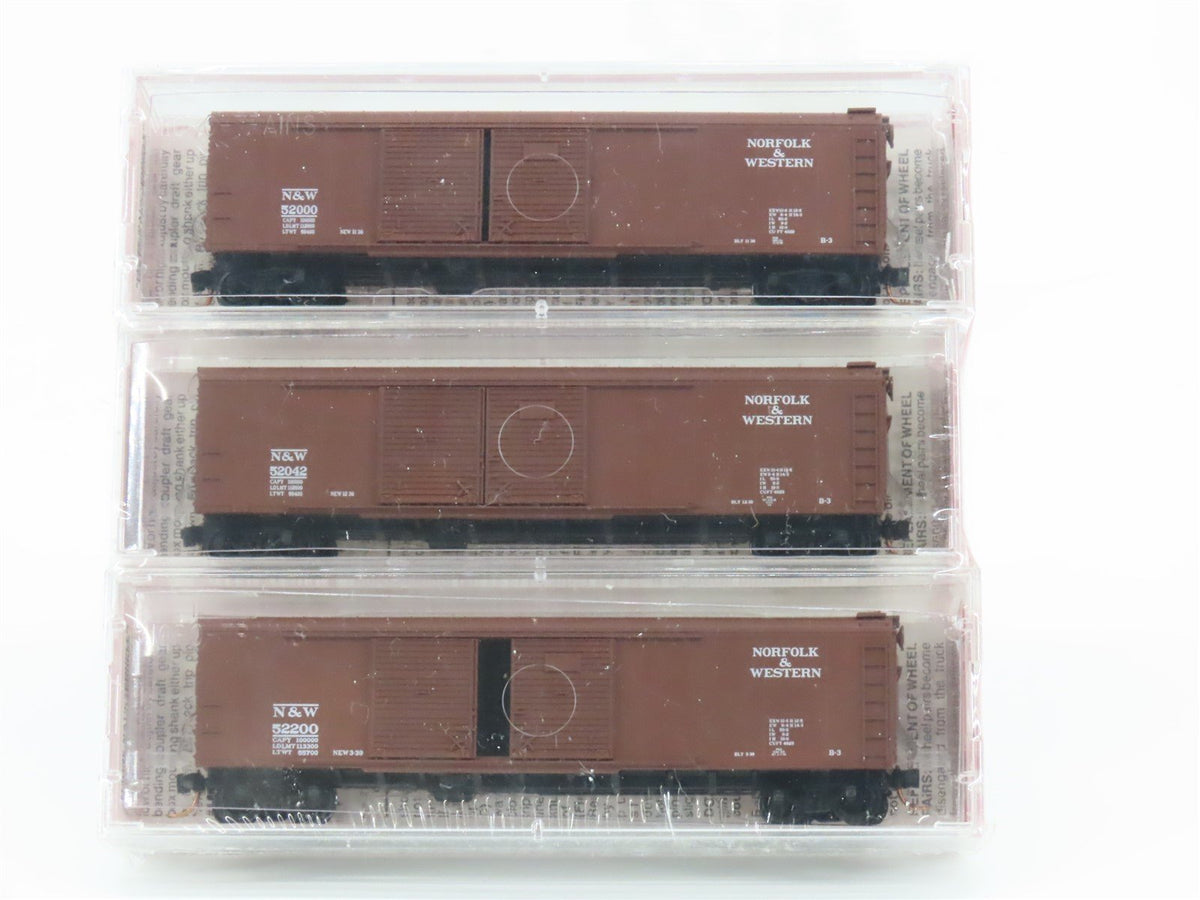 N Scale Micro-Trains MTL Special Run N&amp;W Norfolk &amp; Western Box Car 3-Pack Sealed