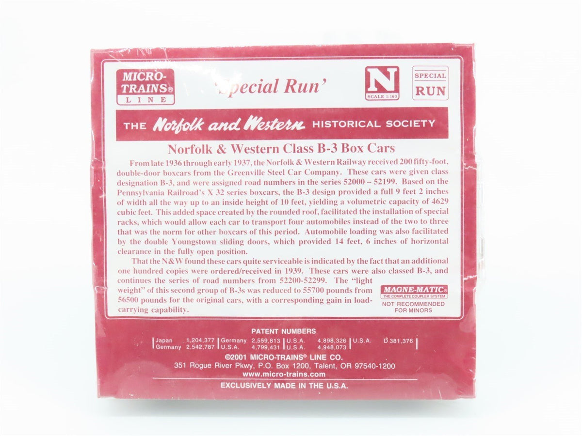 N Scale Micro-Trains MTL Special Run N&amp;W Norfolk &amp; Western Box Car 3-Pack Sealed