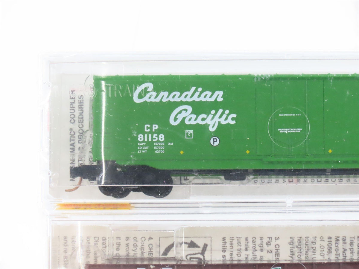 N Scale Micro-Trains MTL CP/GTW Railroad Gondola &amp; Box Cars 3-Pack Sealed